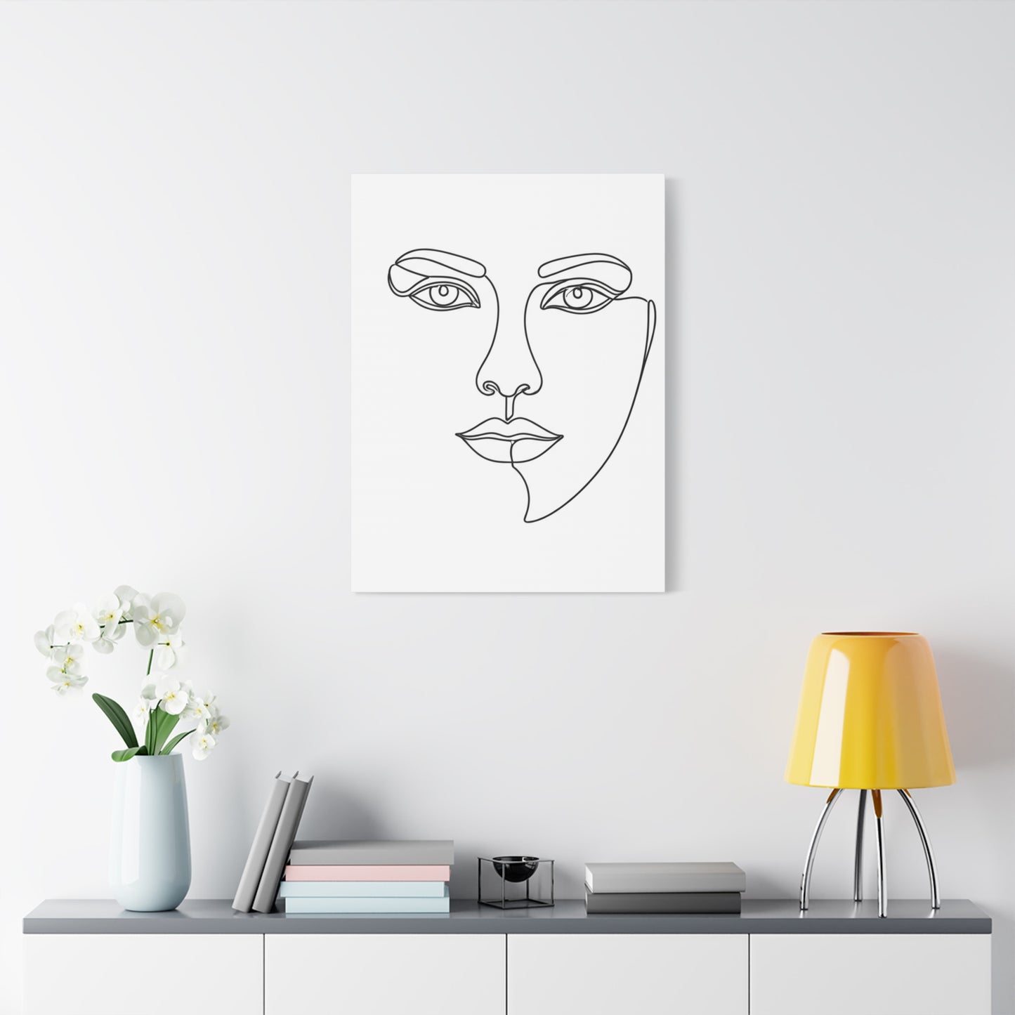 Abstract Line Face Wall Art & Canvas Prints