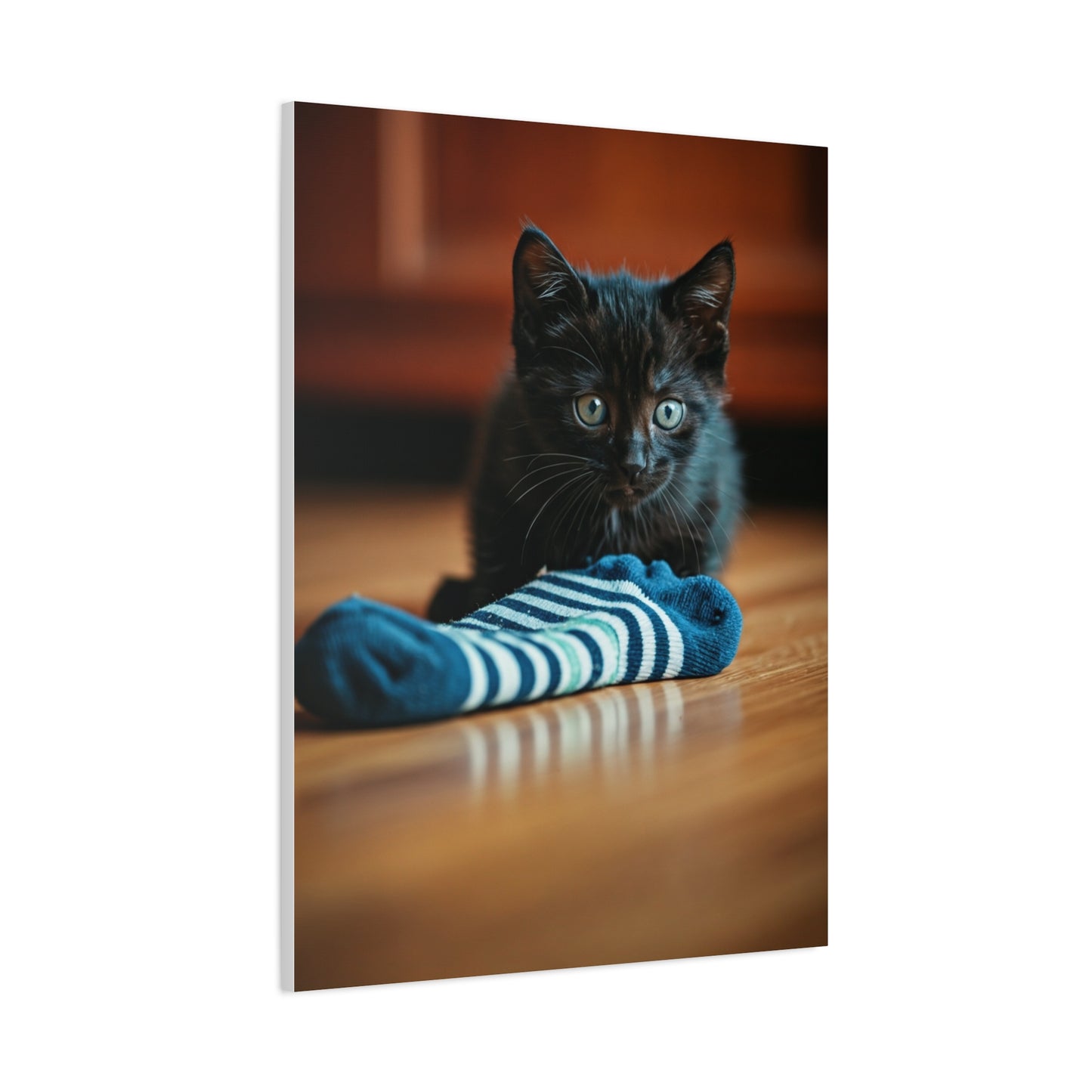 Playful Midnight Kitten Wall Art & Canvas Prints