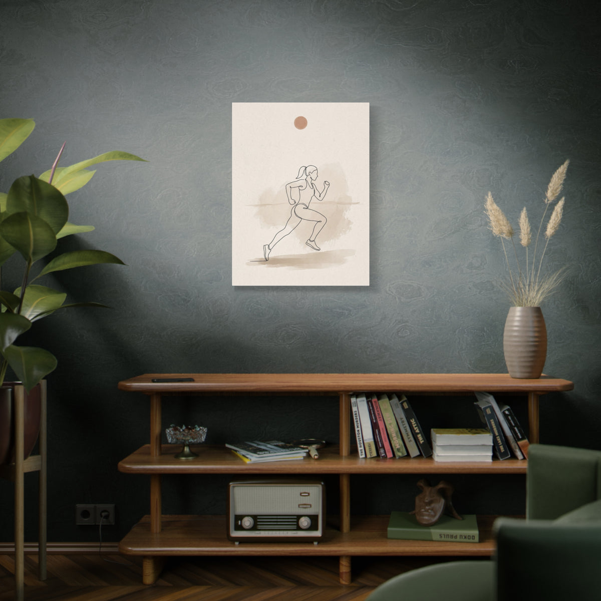 Minimal Marathon Runner Sports Wall Art & Canvas Print
