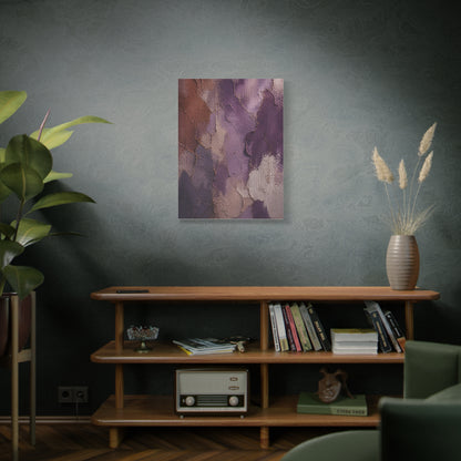 Wabi-Sabi Plum Texture Abstraction Wall Art & Canvas Print