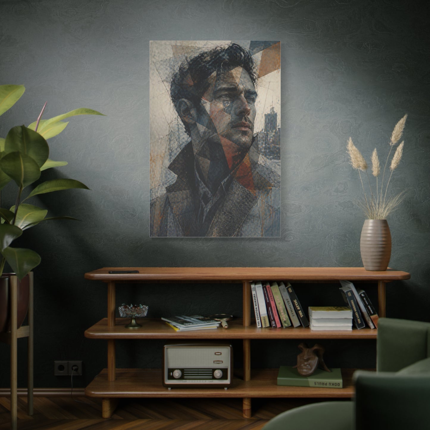 Fragmented Modern Male Portrait Wall Art & Canvas Print