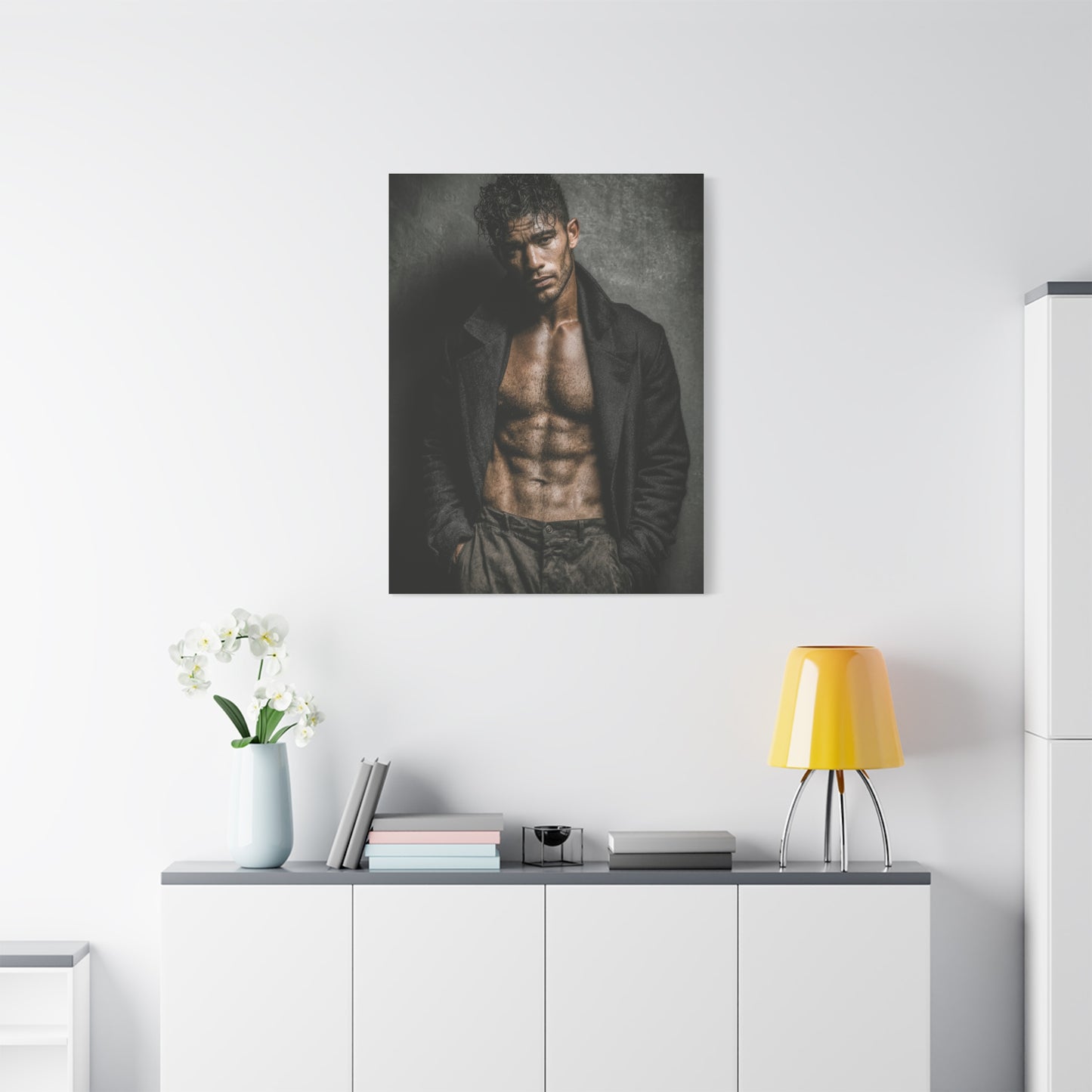 Muscular Male Editorial Portrait Wall Art & Canvas Print