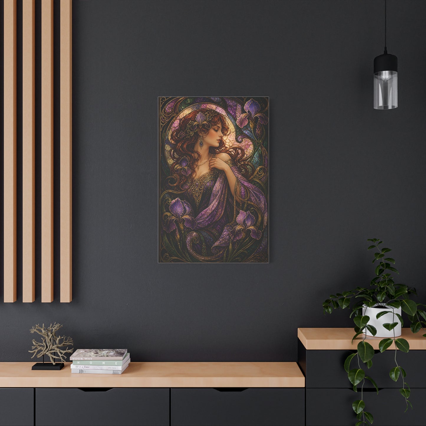 Art Nouveau Iris Muse Portrait Wall Art & Canvas Print
