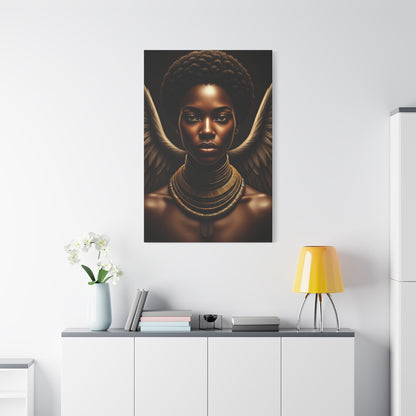 Celestial Queen with Golden Wings Wall Art & Canvas Prints