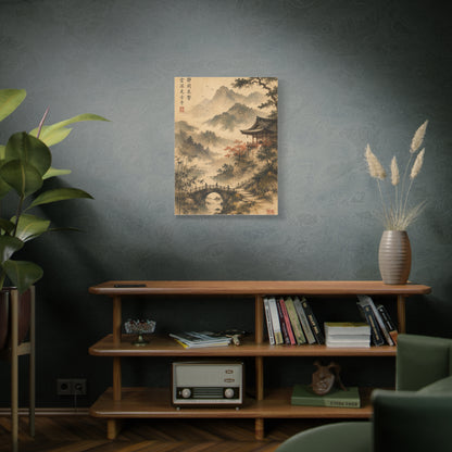 Kyoto Mountain Temple Tranquility Scene Wall Art & Canvas Print