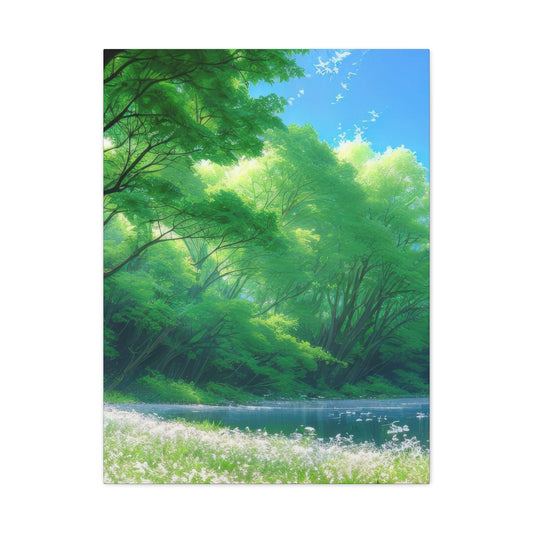 White Flowers Forest Wall Art & Canvas Prints