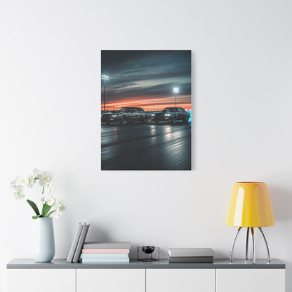 Buick Regal GNX vs G Body Grand Prix Sunset Drag Run Wall Art & Canvas Prints