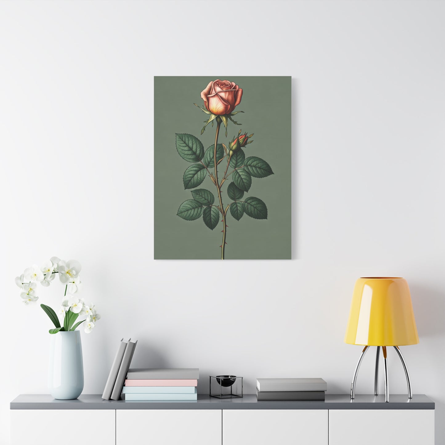 Vintage Rose Study Illustration Wall Art & Canvas Prints