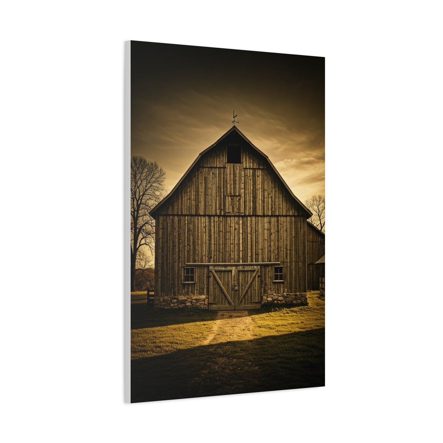 Classic Wooden Barn with Country Path Wall Art & Canvas Prints