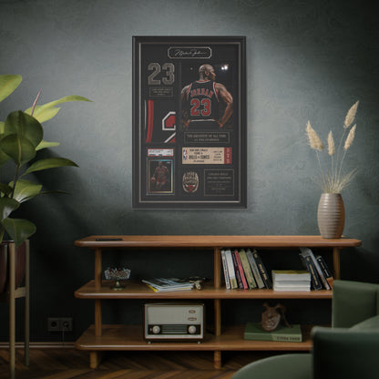 Michael Jordan Championship Memorabilia Sports Wall Art & Canvas Print