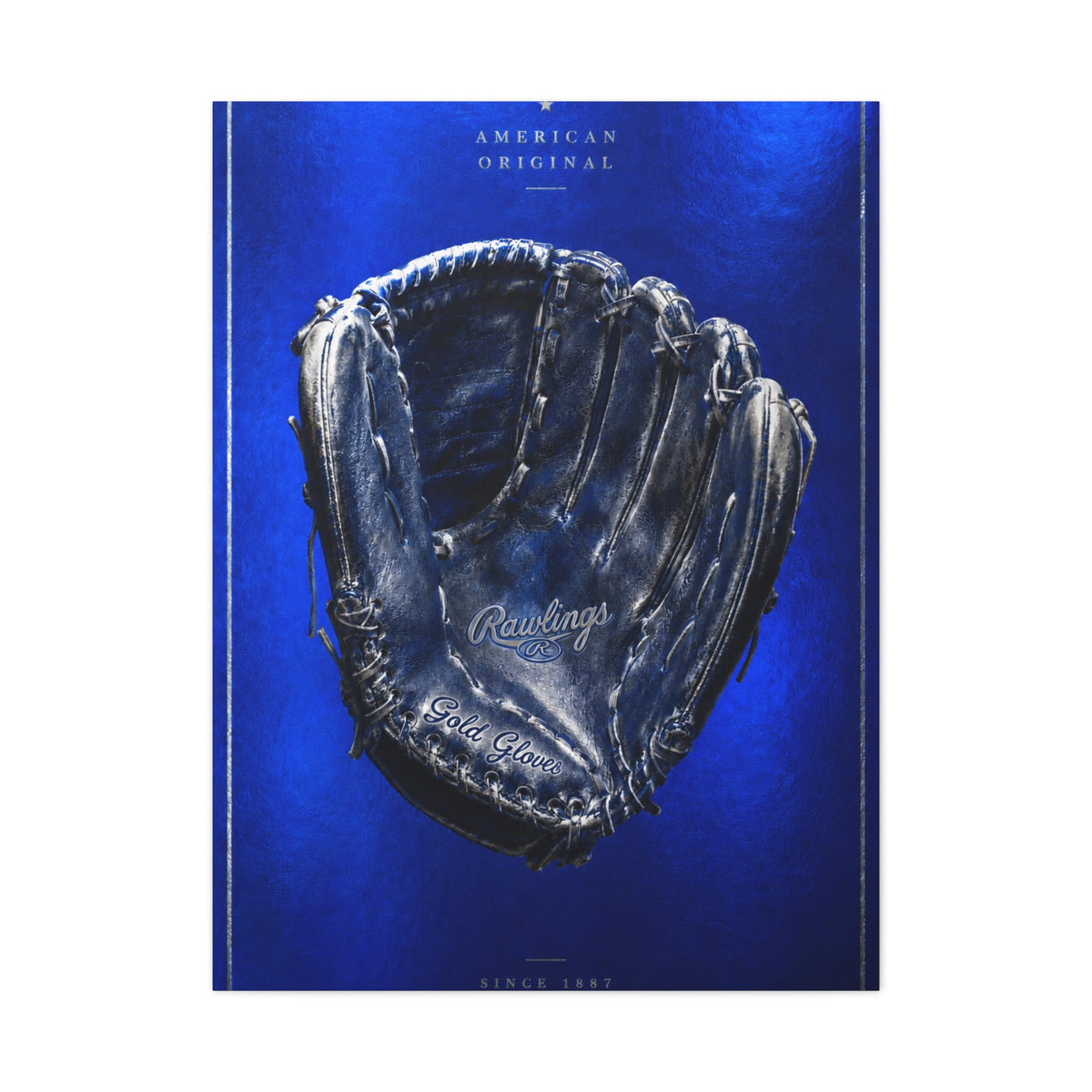 Cobalt Baseball Glove Collector Sports Wall Art & Canvas Print