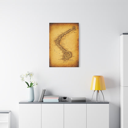 Vintage Serpent River Map Wall Art & Canvas Prints
