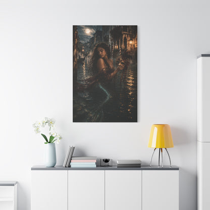 Venetian Moonlight Mermaid Mystery Wall Art & Canvas Print