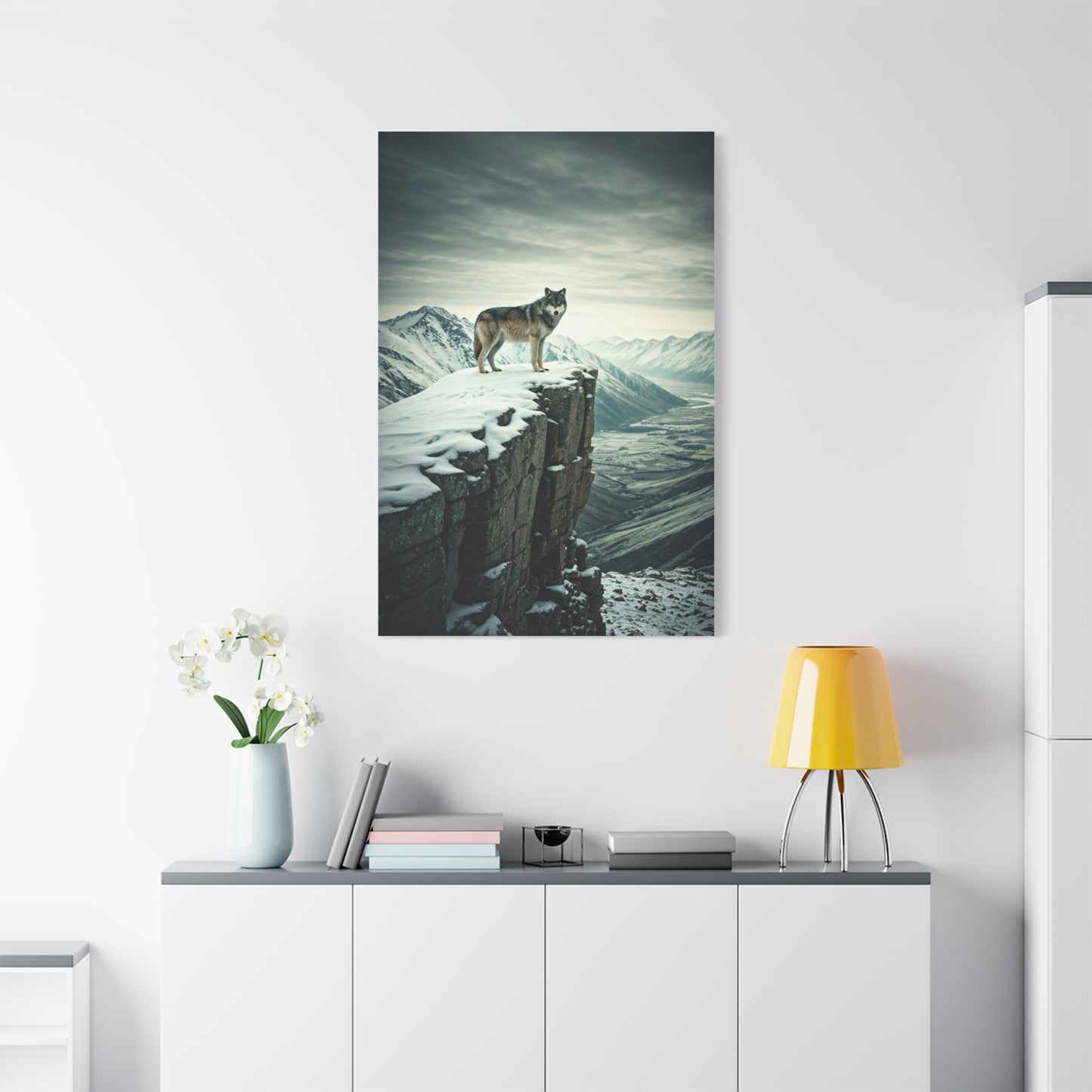 Wolf Above the Mountains wall art & canvas prints