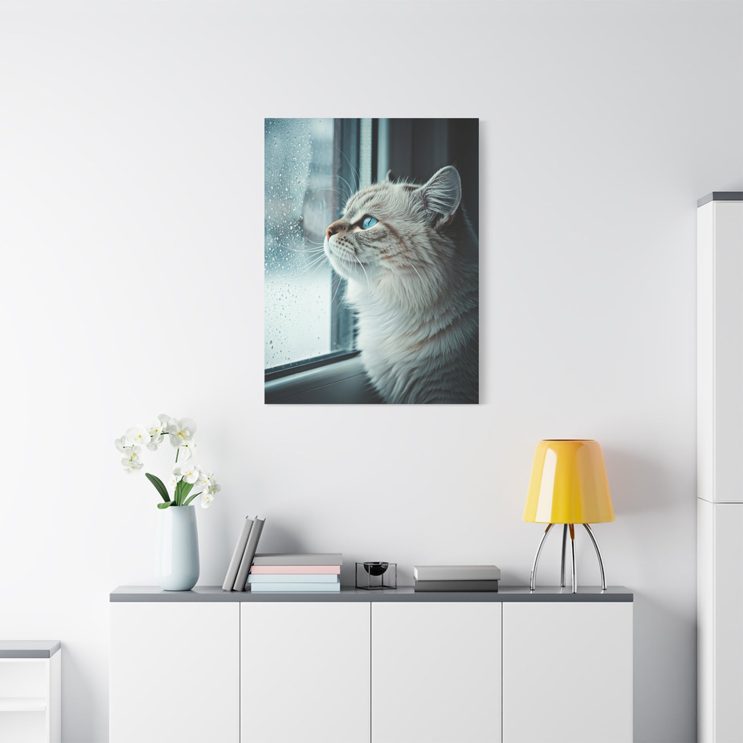 Rainy Window Cat Wall Art & Canvas Prints