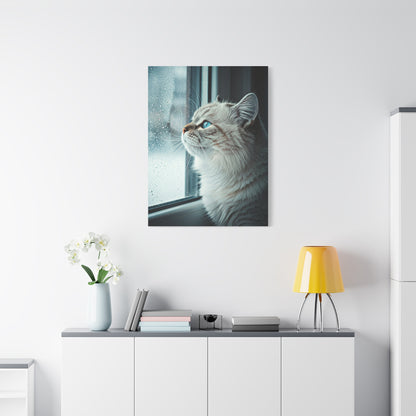 Rainy Window Cat Wall Art & Canvas Prints