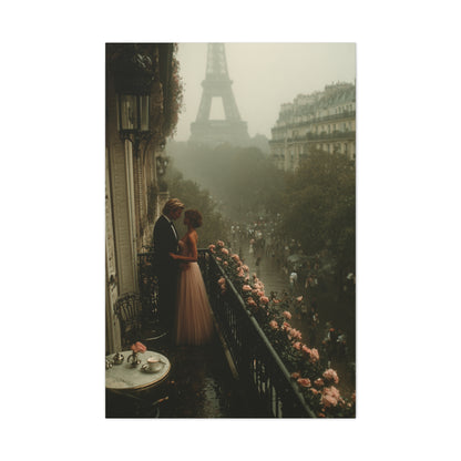 Paris Balcony Dawn Romance Wall Art & Canvas Print