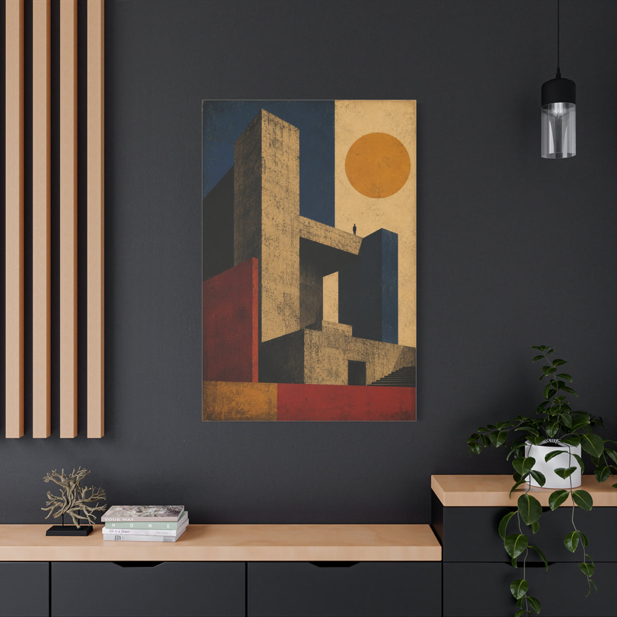 Monolithic Brutalist Architecture Study Wall Art & Canvas Print