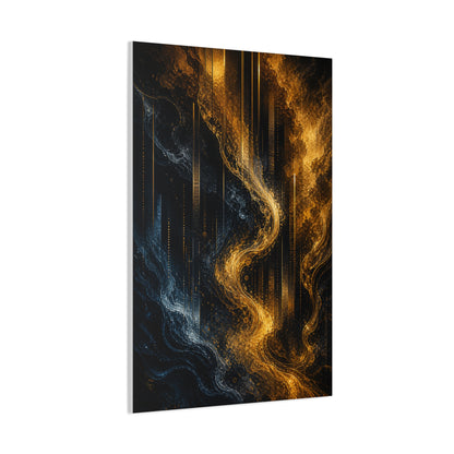 Liquid Gold Abstract Bar Atmosphere Wall Art & Canvas Print