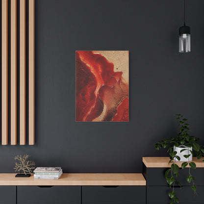 Red Ceramic Glaze Texture Wall Art & Canvas Print