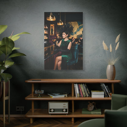 Couture Bar Lounge Woman Portrait Wall Art & Canvas Print