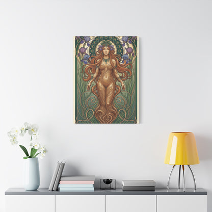 Art Nouveau Goddess Figure Wall Art & Canvas Print