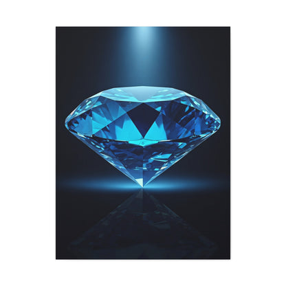 Blue Diamond Reflection Wall Art & Canvas Prints