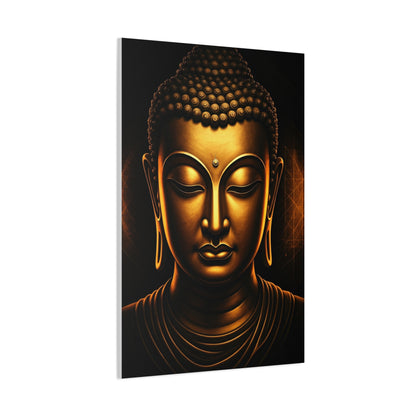 Golden Tranquility Buddha Portrait Wall Art & Canvas Prints