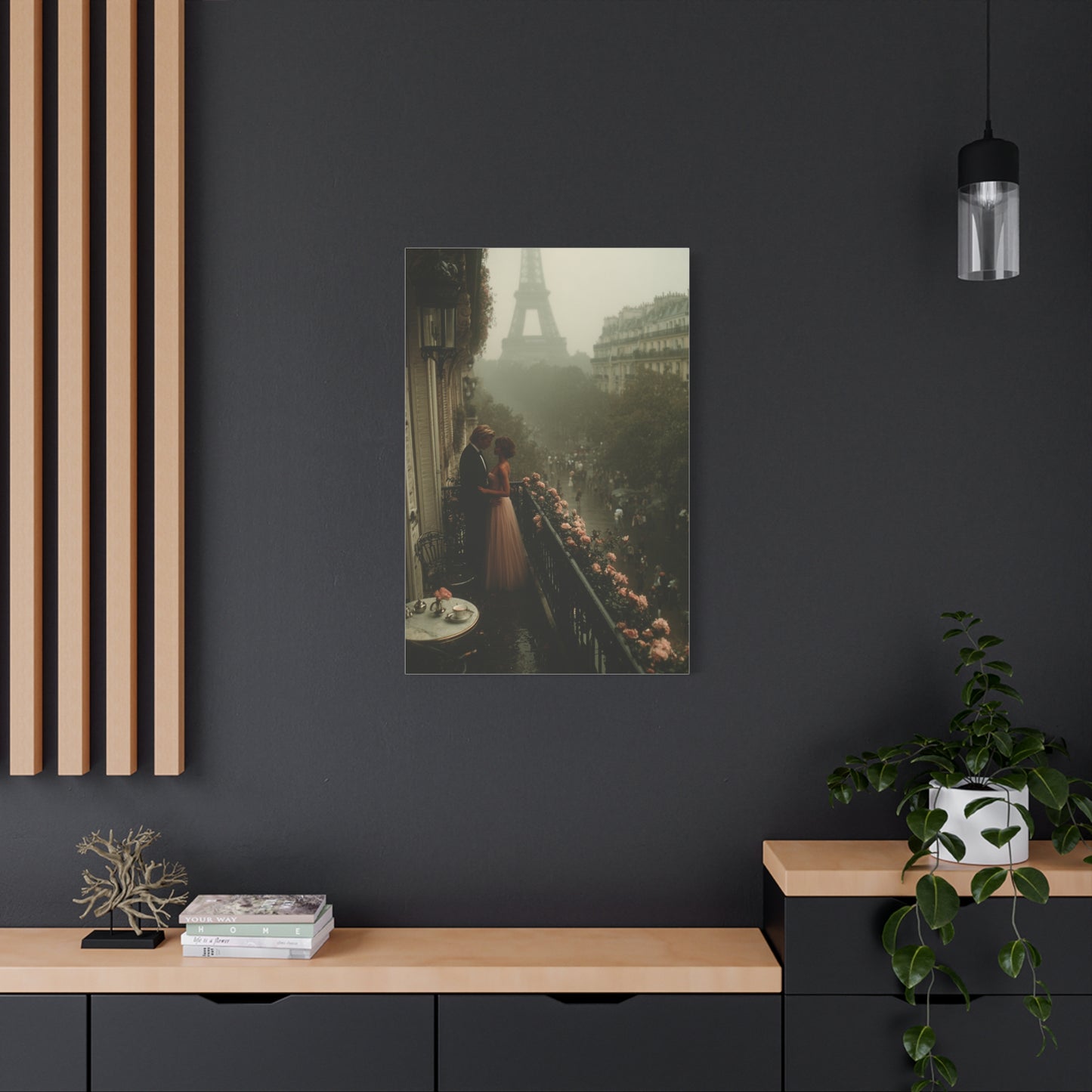 Paris Balcony Dawn Romance Wall Art & Canvas Print