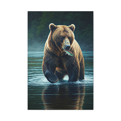 Wild Catch Grizzly Bear Wall Art & Canvas Prints