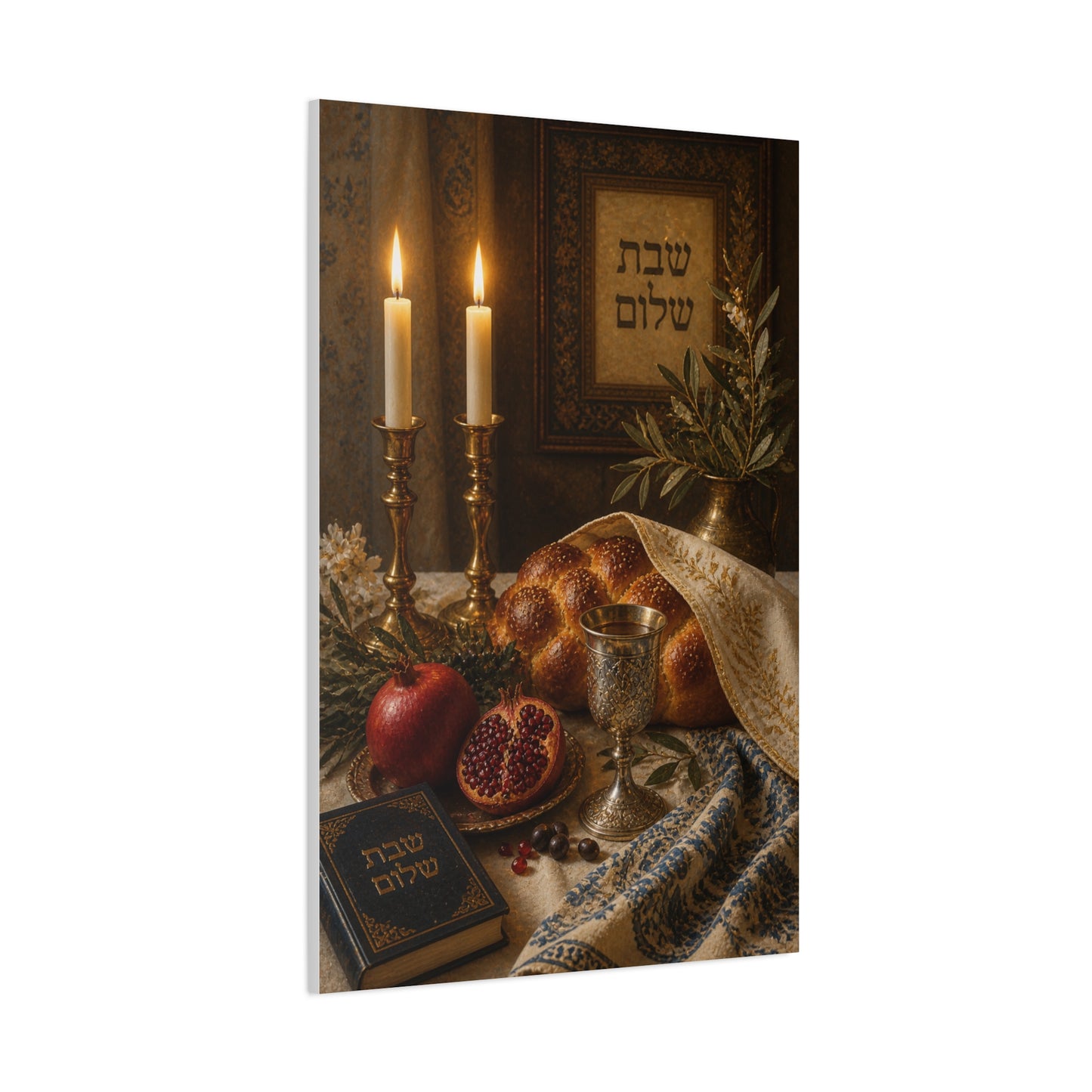 Shabbat Blessing Sacred Table Wall Art & Canvas Print