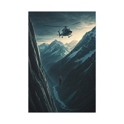 Helicopter Mountain Rescue Flight Wall Art & Canvas Prints