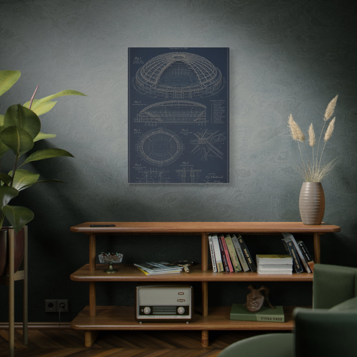 All Weather Stadium Blueprint Sports Wall Art & Canvas Print