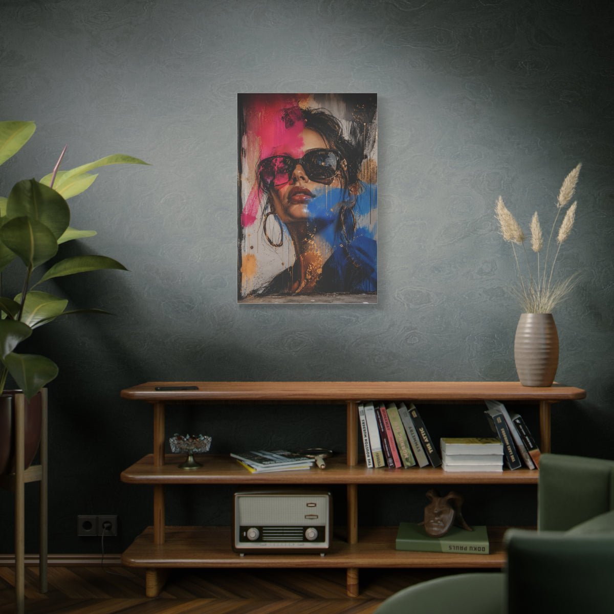 Urban Fashion Graffiti Portrait Street Wall Art & Canvas Print