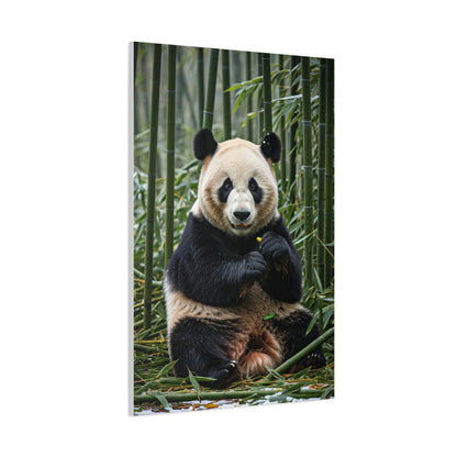 Gentle Panda Among Bamboo Wall Art & Canvas Prints
