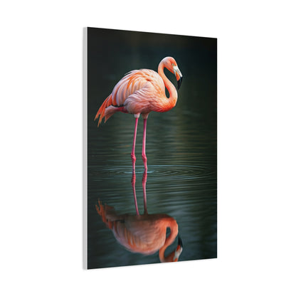 Flamingo Reflection Grace Wall Art & Canvas Prints