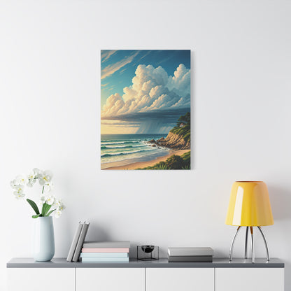 Cloudburst Over Coastal Bay Wall Art & Canvas Prints