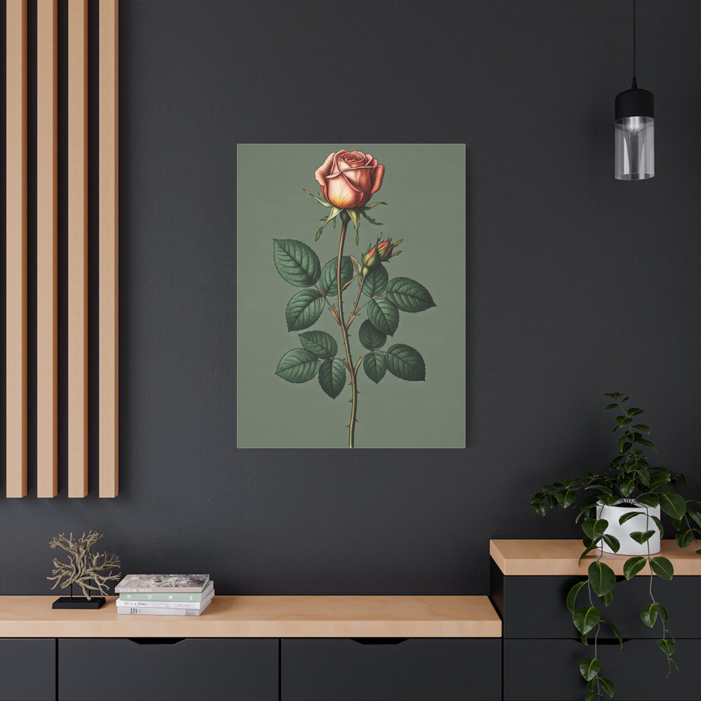 Vintage Rose Study Illustration Wall Art & Canvas Prints