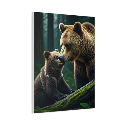 Mother and Cub Bear Forest Wall Art & Canvas Prints