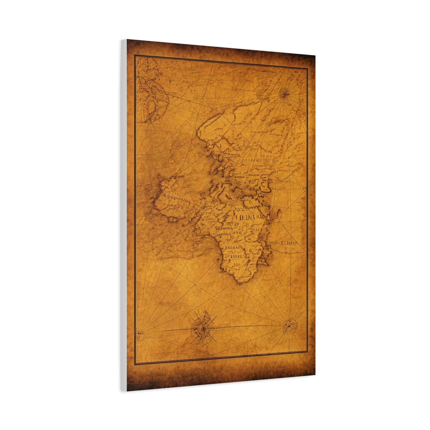 Vintage Africa Continent Map Wall Art & Canvas Prints