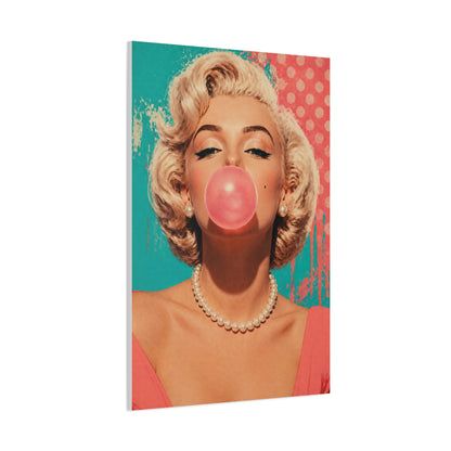 Retro Pop Glam Bubble Portrait Wall Art & Canvas Print
