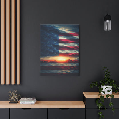 Stars and Stripes Dawn Reflection Wall Art & Canvas Prints