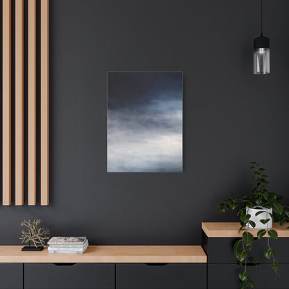 Navy Mist Atmospheric Gradient Wall Art & Canvas Print
