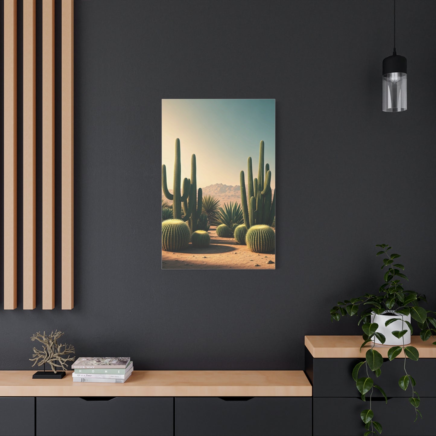 Desert Cactus Path Landscape Wall Art & Canvas Prints