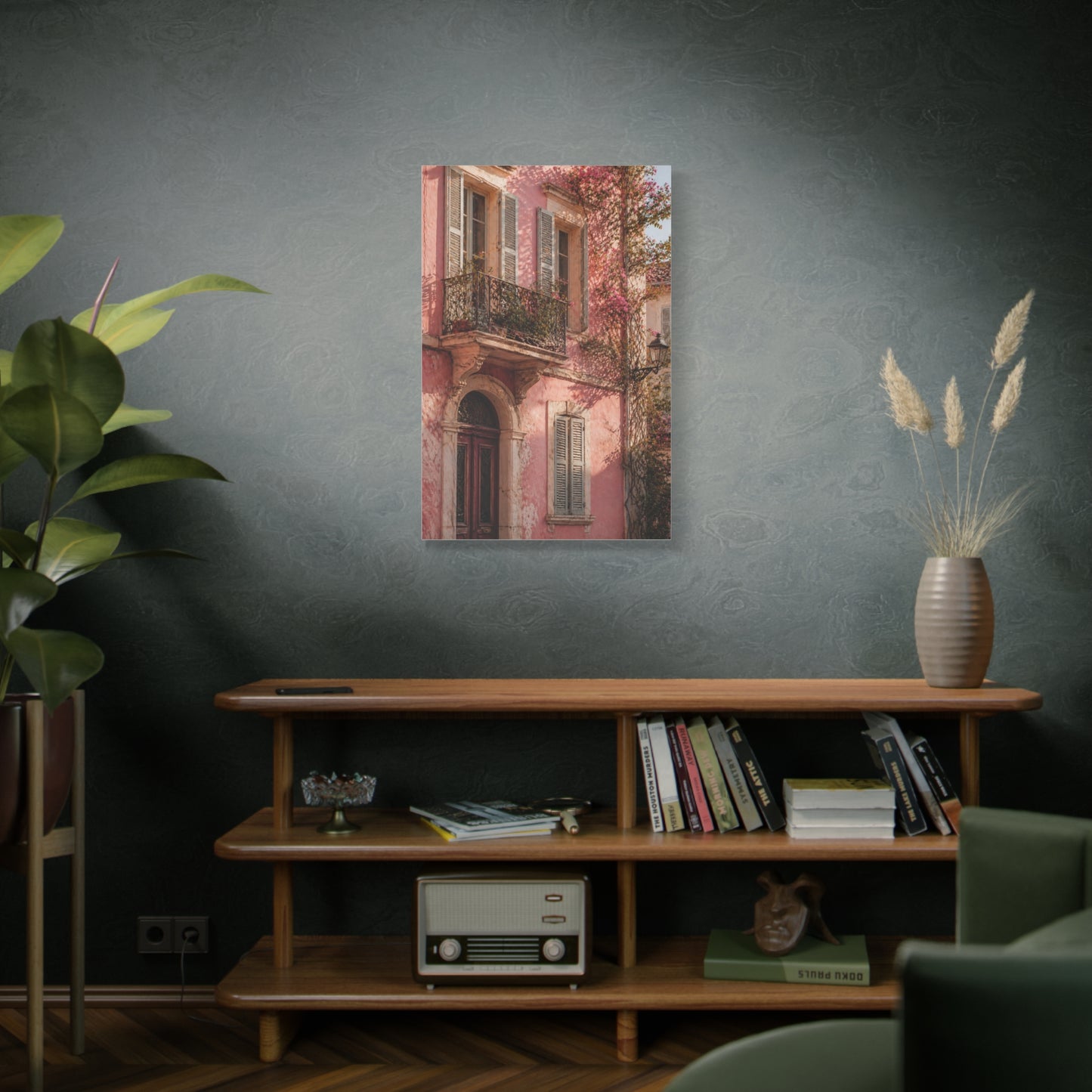 Romantic European Pink Facade Wall Art & Canvas Print