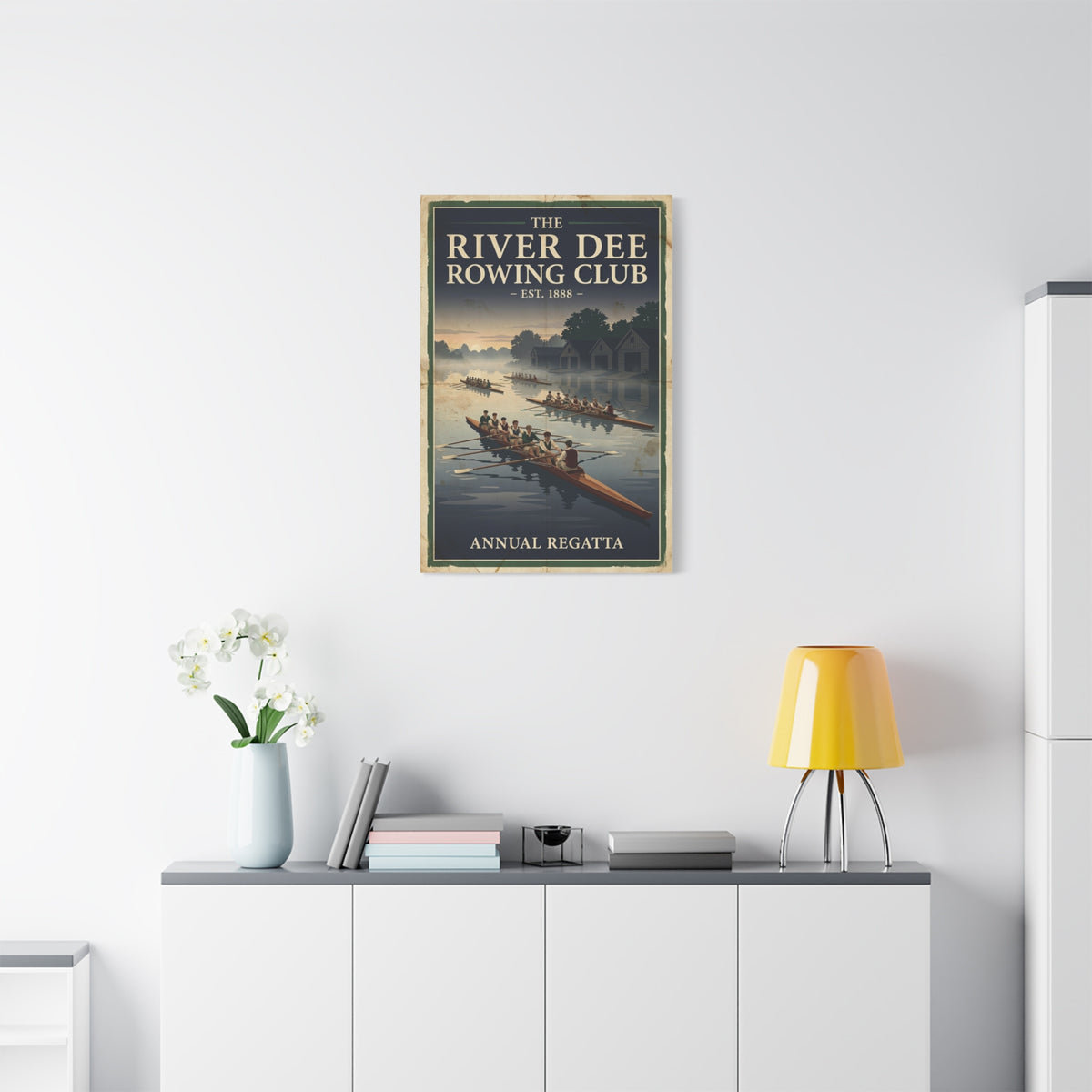 Heritage Rowing Regatta Poster Wall Art & Canvas Print