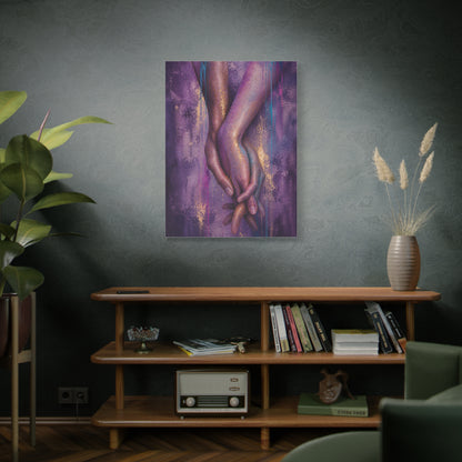 Intertwined Hands Abstract Emotion Wall Art & Canvas Print