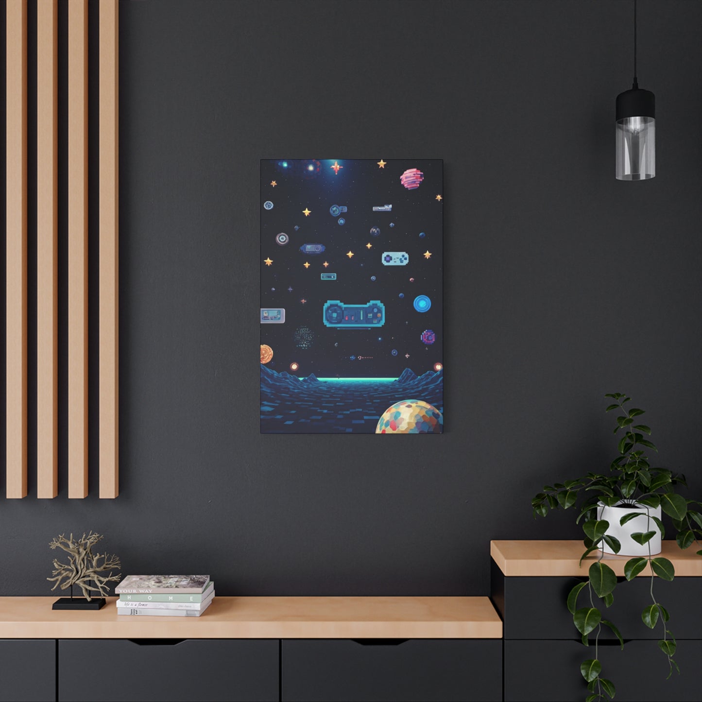 Pixel Space Arcade Wall Art & Canvas Prints