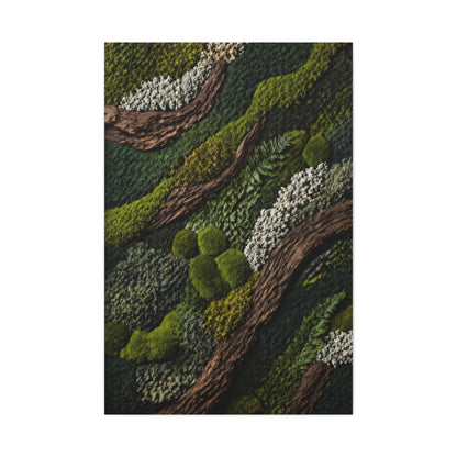 Biophilic Moss Landscape Texture Wall Art & Canvas Print