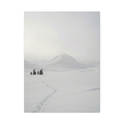 Scandinavian Winter Minimalist Mountain Wall Art & Canvas Print